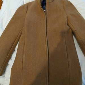 JCrew Camel Lodge coat in Italian stadium-cloth